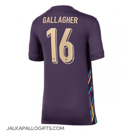 Englanti Conor Gallagher #16 Vieraspaita Naiset EM-Kisat 2024 Lyhythihainen